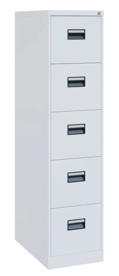 JP - 451 kartotéka 5-zásuvková, úchytky černý plast, 1631x620x390 mm, bílá